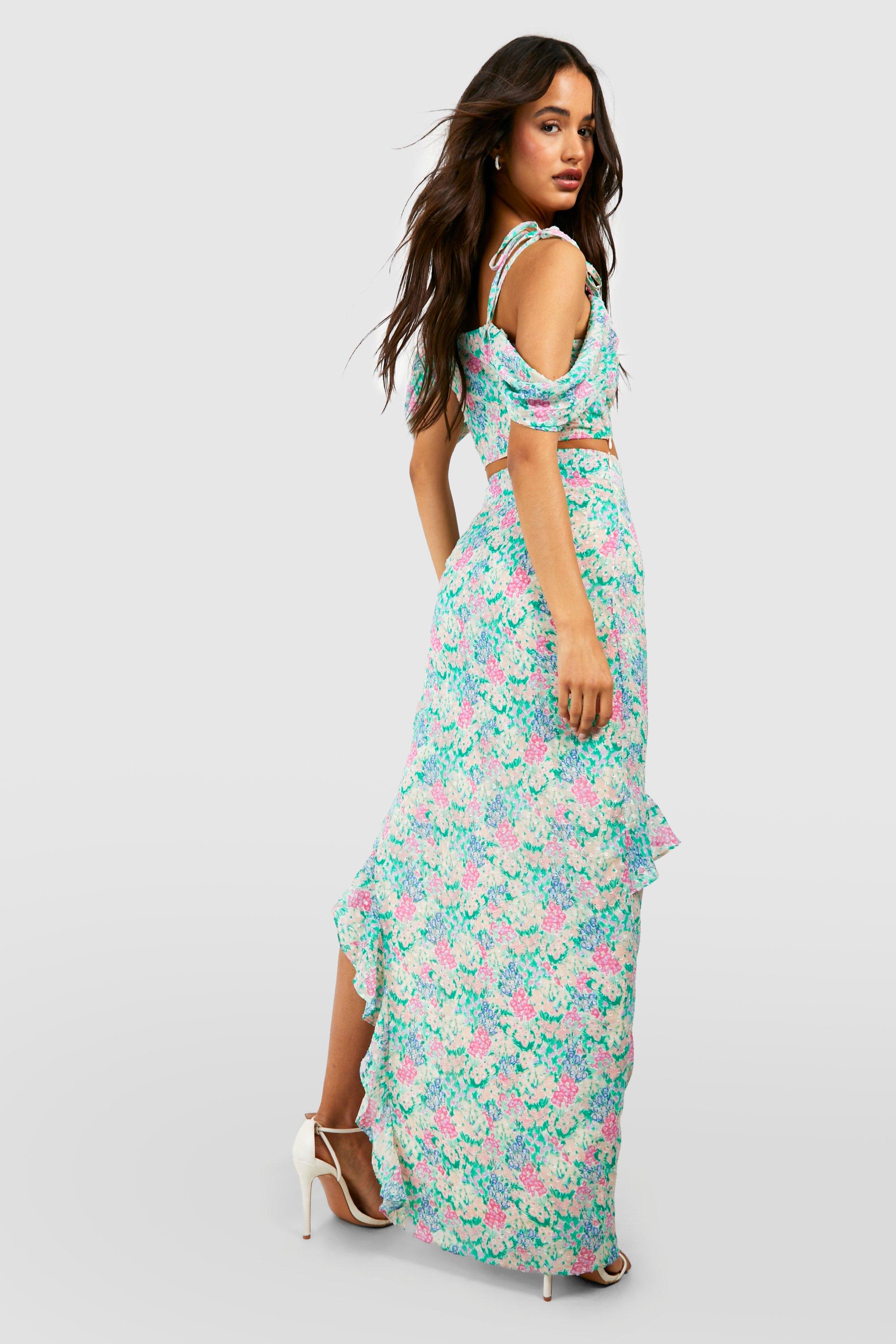 Ditsy floral hot sale maxi skirt